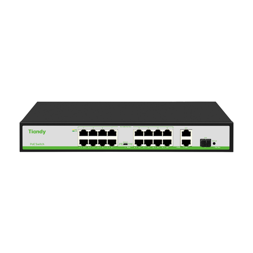 Tiandy TC-P3S019 19 Port PoE Network Switch 16 PoE 2 Uplink 1 SFP