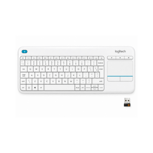 Logitech K400 Plus Wireless Touch Keyboard-White
